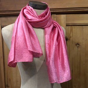 New Vintage Jim Thompson Large Rectangular 100% Silk Scarf | Pink
